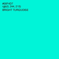 #00F4D7 - Bright Turquoise Color Image